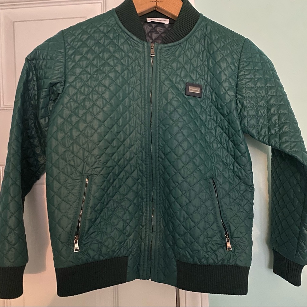 Dolce & Gabbana Bomber Jacket - Children’s SZ 7/8 - Gorgeous Green Color